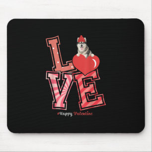 Husky-Valentinstag-Geschenk Husky Herz Design Mousepad