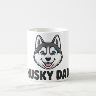 Husky-Vater — Lächelndes Gesicht eines sibirischen Kaffeetasse