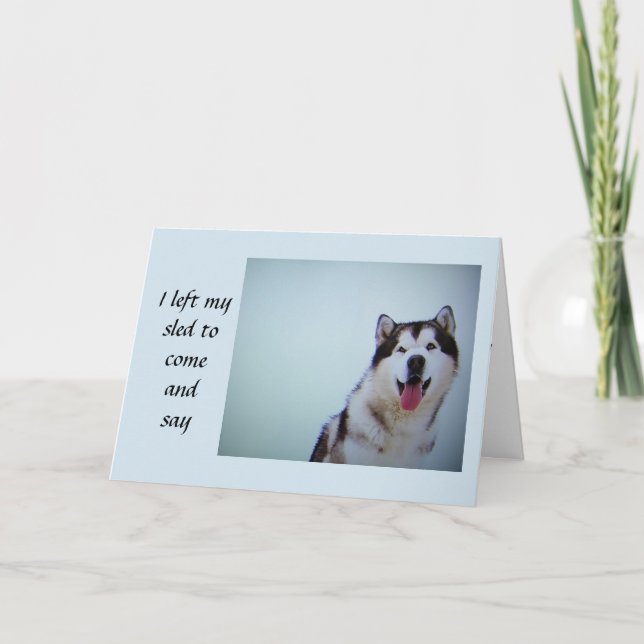 **HUSKY VERLIESS, SEINE SCHULE ZU SAY*** **GLÜCKLI KARTE (Vorderseite)