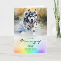 Husky Wasserfarbe Beileid