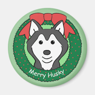 Husky-Weihnachten Magnet