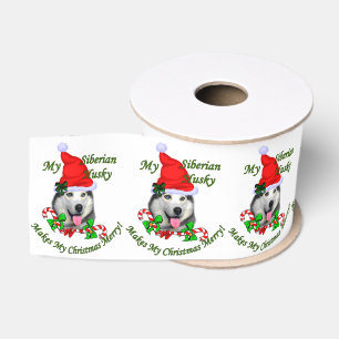Husky-Weihnachten Ripsband