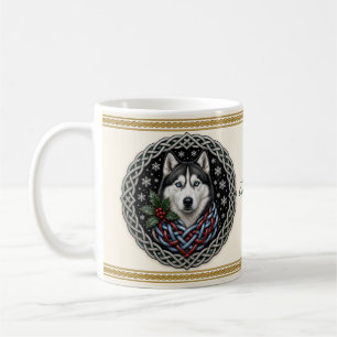 Husky Weihnachts-Hund personalisiert Kaffeetasse