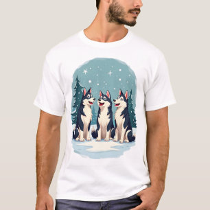 Husky-Weihnachtschor T-Shirt