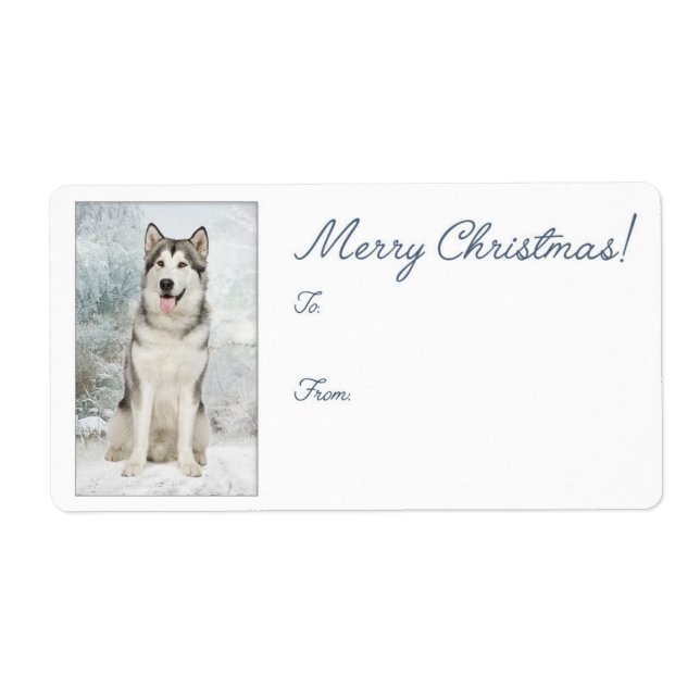 Husky Weihnachtsgeschenke Stickers (Vorne)
