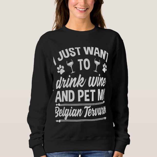 Husky Wine Dog Owner Sweatshirt (Vorderseite)