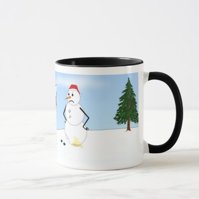 Husky-Winter-Szene Tasse (Rechts)