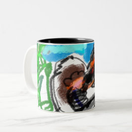 Husky Winter Zweifarbige Tasse