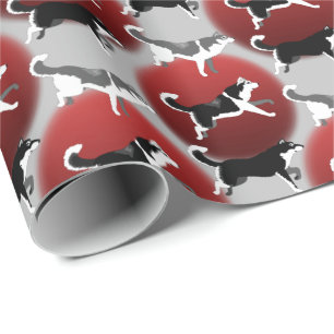 Husky Wrapping Paper Christmas Husky Geschenkpapie Geschenkpapier