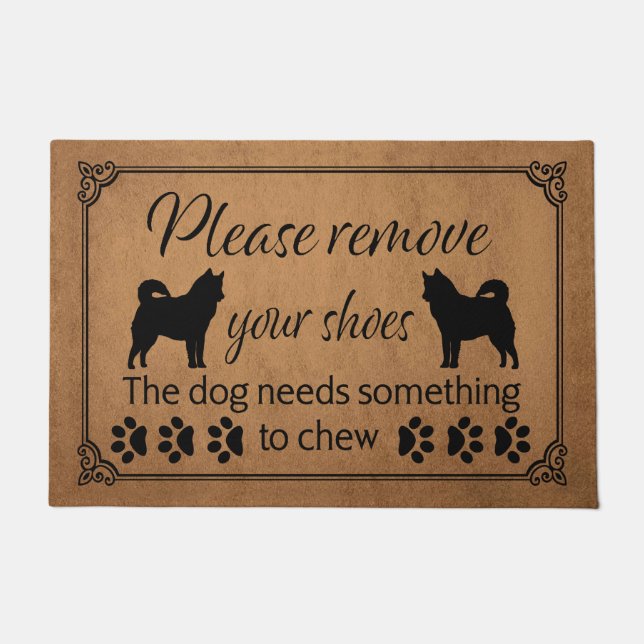 Husky Zuhause Security 24 Stunden Monitoring Dog L Fußmatte (Vorderseite)