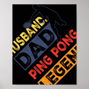 Husnd Vater Ping Pong Legend Tischtennis Fathers D Poster