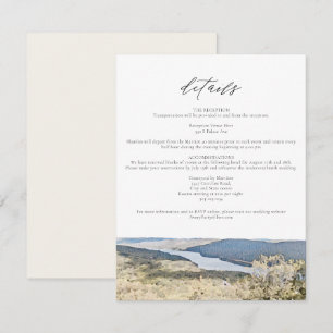 HUSON VALLEY New York Watercolor Wedding Details Einladung
