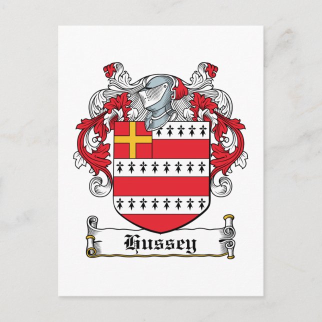 Hussey Familienwappen Postkarte (Vorderseite)