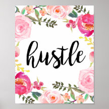 Hustel, druckbare Kunst, Motivierend Poster, Büro