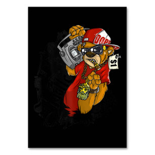 Hustel Hard Hip Hop Teddy Bären Gangster Rap Tischnummer