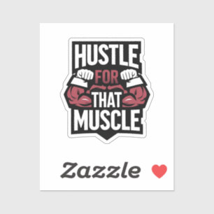 Hustet für diesen Muskel - Funny Gym Motivation Aufkleber