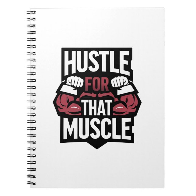 Hustet für diesen Muskel - Funny Gym Motivation Notizblock (Vorderseite)