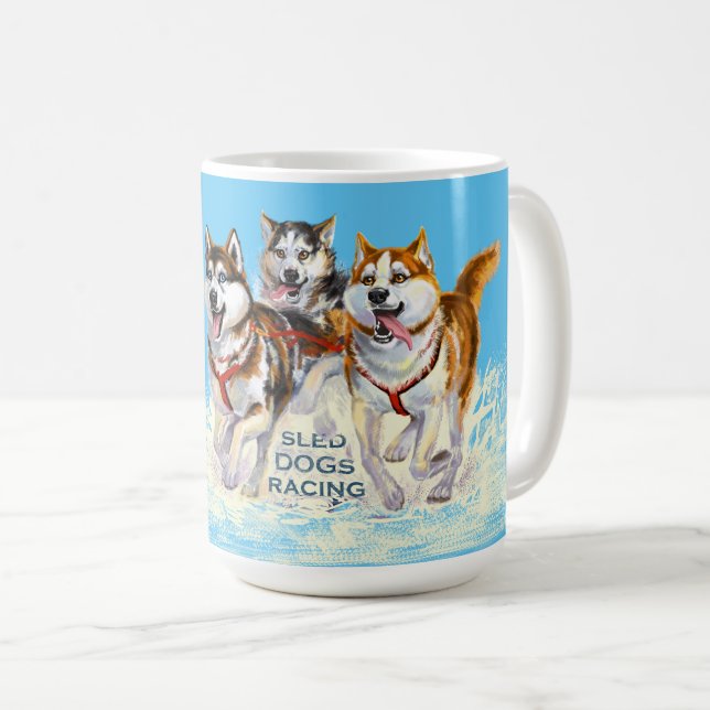Husthunde aus Sibirien Kaffeetasse (VorderseiteRechts)