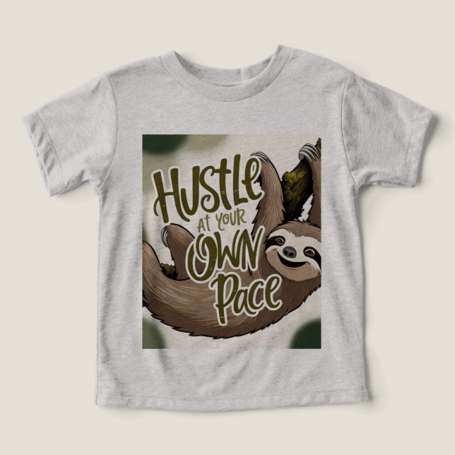 Hustle at Your Own Pace’ Sloth Graphic (Design Recto)