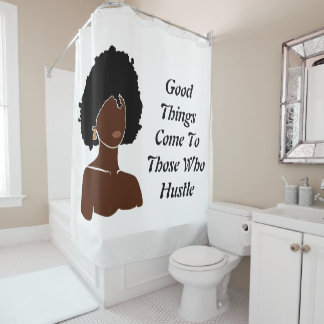 Hustle Black Woman Duschvorhang