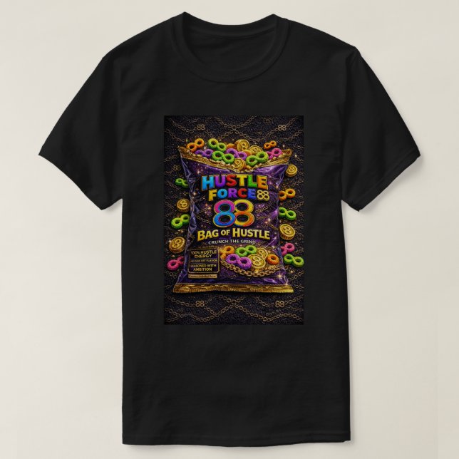 Hustle Force 88 Chipstüten T-Shirts (Design vorne)