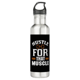 Hustle für dieses Muskelspiel Training Edelstahlflasche