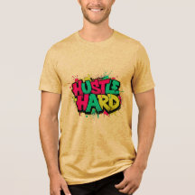HUSTLE HARD – Graffiti-Urban-Typografie-T-Shirt