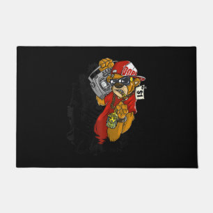 Hustle Hard Hip Hop Teddy Bär Gangster Rap Fußmatte