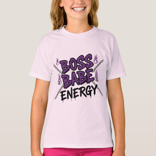 Hustle + Heart – Boss Babe Energy T-Shirt (Vorderseite)