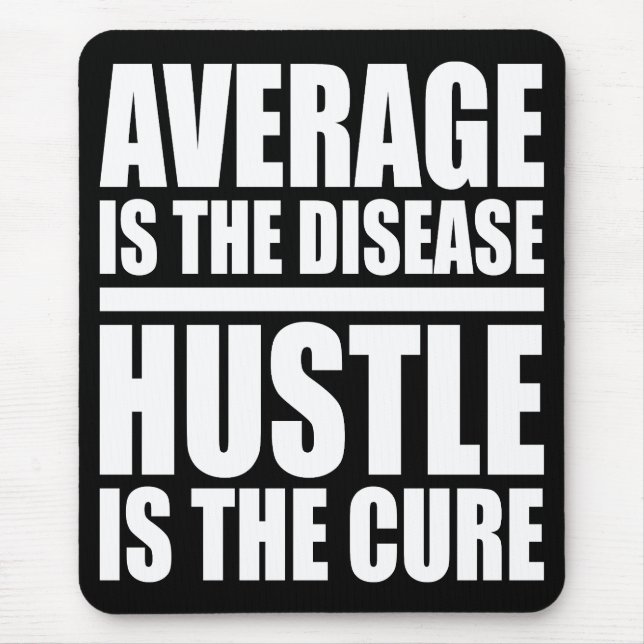 Hustle - Motivierend Worte Mousepad (Vorne)