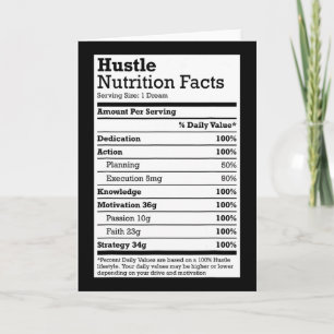 Hustle Nutrition Fakten Weihnachten Geburtstagsges Karte
