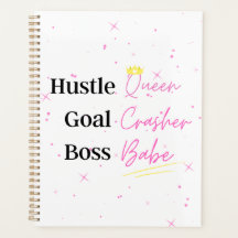 "Hustle Queen" Hard Cover Planner