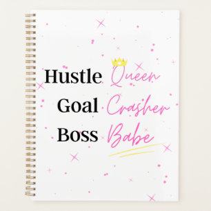"Hustle Queen" Hard Cover Planner Planer