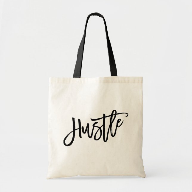 Hustle Trendy Lettering Tragetasche (Vorne)