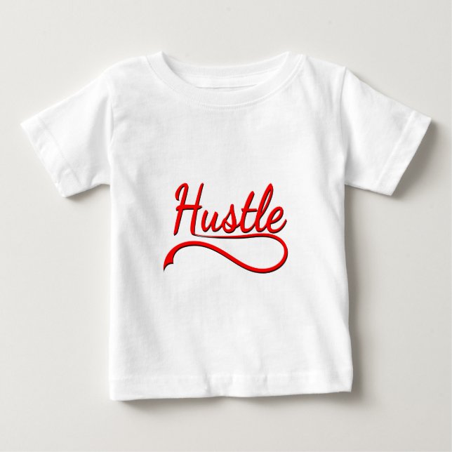 Hustle Typografy Art Baby T-shirt (Vorderseite)