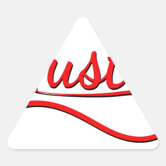 Hustle Typografy Art Dreieckiger Aufkleber (Vorderseite)