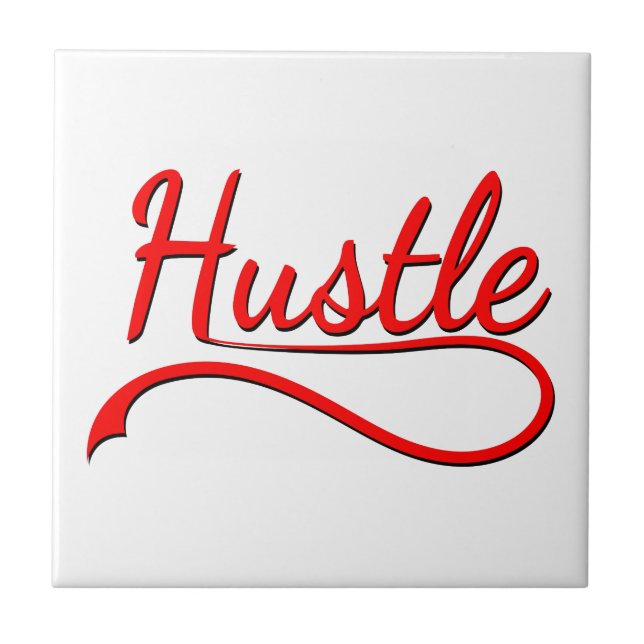Hustle Typografy Art Fliese (Vorderseite)