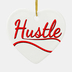 Hustle Typografy Art Keramik Ornament