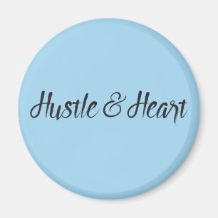 Hustle und Herztypografie Magnet