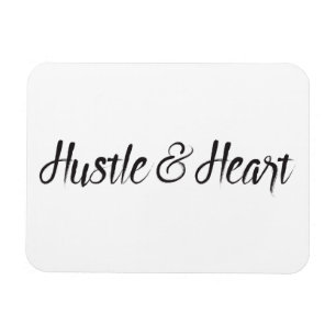 Hustle und Herztypografie Magnet
