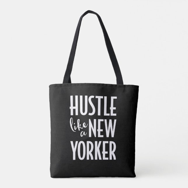 Hustle wie eine New Yorker Totentasche Tasche (Rückseite)