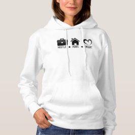 Hustle, Zuhause, Herz: Motivierend Hoodie Design