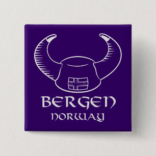 Hut Bergens Norwegen Viking Button