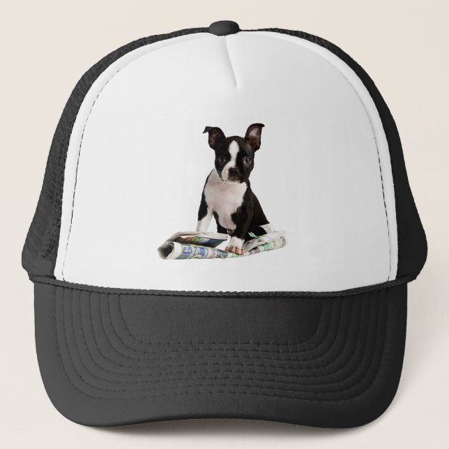 Hut Bostons Terrier Truckerkappe (Vorderseite)