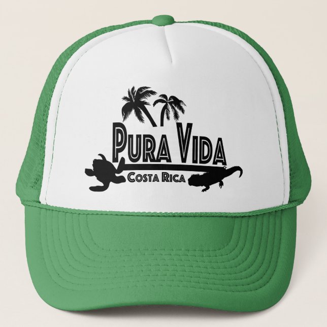 Hut Costa Ricas Pura Vida Ttucker Truckerkappe (Vorderseite)