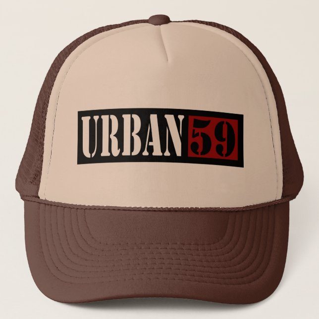 Hut des Logo-Urban59 Truckerkappe (Vorderseite)