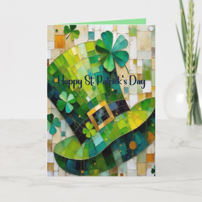 Hut für St. Patrick's Day Karte (Vorderseite)