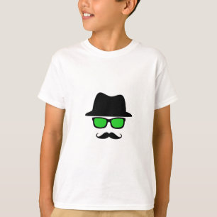 Hut-Glas-Schnurrbart T-Shirt
