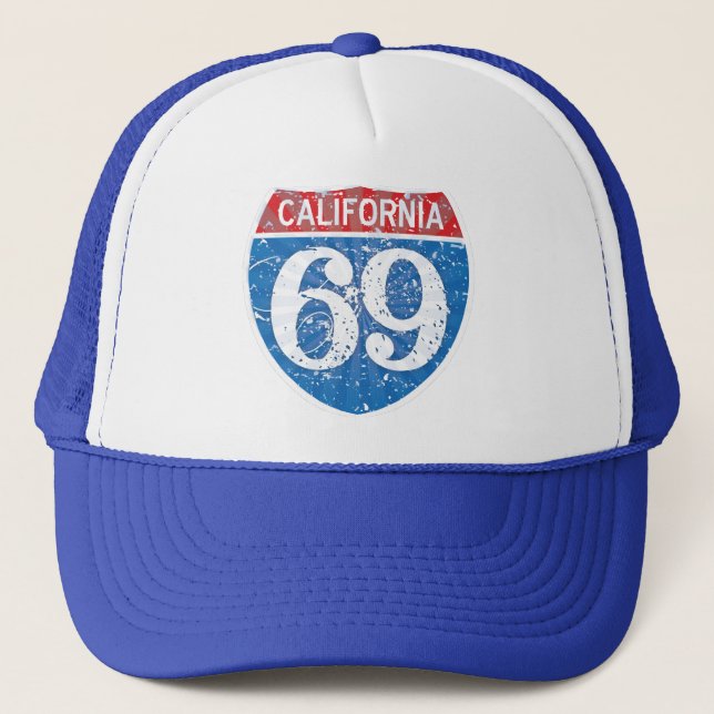 Hut Kaliforniens 69 Truckerkappe (Vorderseite)