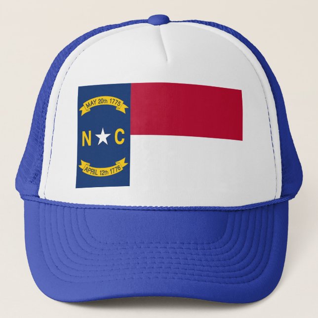 Hut mit Flag North Carolina Staat - USA Truckerkappe (Vorderseite)